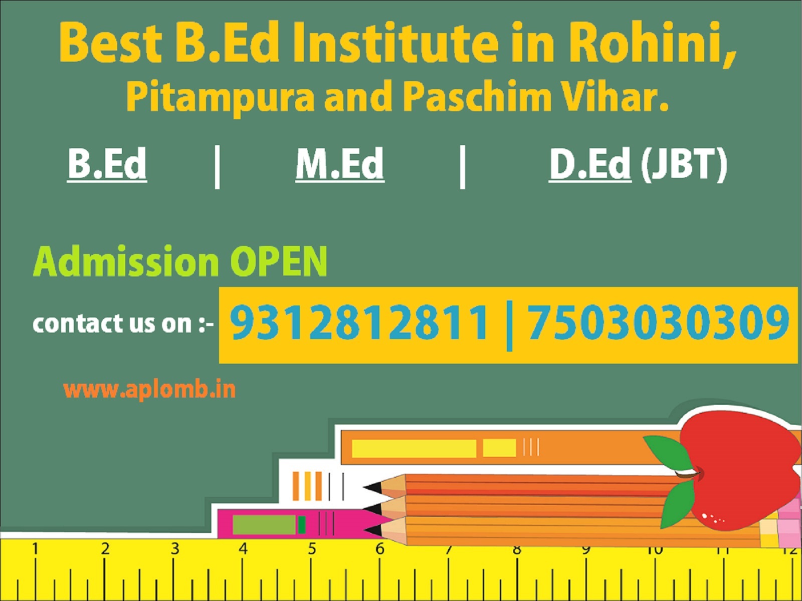 B.Ed institute in Rohini | Pitampura | Paschim Vihar.